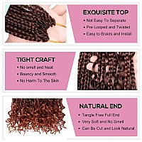 Cookoo 18 Inch Boho Box Braids Crochet Hair For Black Women 8 Pack Synthetic Goddess Box Braids Crochet Hair Bohemian Hippie Bra