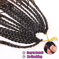 Cookoo 18 Inch Boho Box Braids Crochet Hair For Black Women 8 Pack Synthetic Goddess Box Braids Crochet Hair Bohemian Hippie Bra