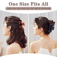 8 Pcs 413 Inch Large Claw Clips For Thick Hair Big Matte Square Hair Clips Strong Hold Rectangle Styling Accessories Christ