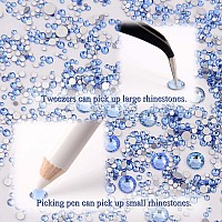 Ncb 8000Pcs Non Hotfix Rhinestones 10 Sizes Flatback Crystal Glass Rhinestones With Tweezers And Picking Pen For Nail Art Clothe