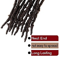 8 Packs Light Weight Butterfly Locs Crochet Hair 12 Inch Butterfly Faux Locs Crochet Hair Short Brown Distressed Butterfly Locs, 4#