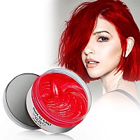 Red Hair Wax Color, SOVONCARE Temporary Dye Wax Natural Hairstyle Cream Hair Pomades for Women & Men Party Cosplay Halloween Date 7.06 oz (Red)