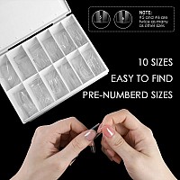 Wellquinn Short Square Nail Tips Full Cover Fake Nails 120Pcs Square Press On Nails Preshape Clear Nails Tips For Acrylic Nails