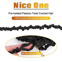 Nice One Pretwisted Passion Twist Hair 8 Inch Short Passion Twist Crochet Hair For Women 8 Packs Prelooped Braiding Hair Synt