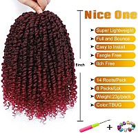 Nice One Pretwisted Passion Twist Hair 8 Inch Short Passion Twist Crochet Hair For Women 8 Packs Prelooped Braiding Hair Synt