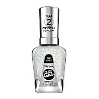 Sally Hansen Miracle Gel Crystal Top Coat Long Lasting Gellike Formula No Uv Lamp Needed Glitter Nail Polish Pack Of 2