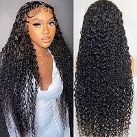 Huichu Water Wave Lace Front Wigs Human Hair 134 Lace Wigs Human Hair For Black Women Pre Plucked With Baby Hair 180 Density