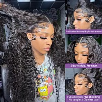 Huichu Water Wave Lace Front Wigs Human Hair 134 Lace Wigs Human Hair For Black Women Pre Plucked With Baby Hair 180 Density