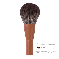 Travel Makeup Brush Set With Brush Bubble Silicone Makeup Brush Cover Brown Matte Travel Powder Brush With Compact Makeup Brus