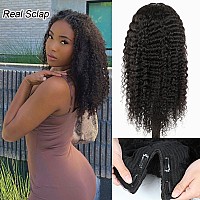 V Show 20 Inch V Part Deep Wave Human Hair Wigs Glueless For Women V Part Wig Human Hair No Leave Out Curly Wave Upgrade U Part