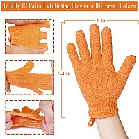 Shower Gloves24 Pcs Exfoliating Bath Glovesbody Scrub Gloves With Hanging Loop For Beauty Spa Massage Skin Shower Body Scrubbe