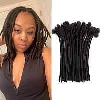 10 Inch Loc Extensions 100 Real Human Hair 30 Strands 04Cm Width Full Handmade Permanent Dreadlock Extensions Human Hair For W