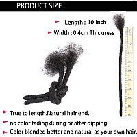 10 Inch Loc Extensions 100 Real Human Hair 30 Strands 04Cm Width Full Handmade Permanent Dreadlock Extensions Human Hair For W