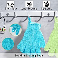 Bath Gloves16 Pcs Exfoliating Bath Glovesbody Scrub Gloves With Hanging Loop For Beauty Spa Massage Skin Shower Body Scrubber