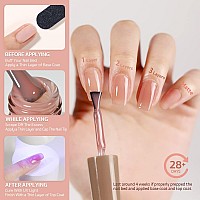 Gaoy Sheer Nude Gel Nail Polish 16Ml Jelly Natural Pink Translucent Color 1301 Uv Light Cure Gel Polish For Nail Art Diy Manicu