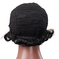 Bybrana Hair Short Finger Wavy Wig Curly Black Cute Nuna Wig Real Retro African Black Wigs For Women Mommy Wig Is Looks Natural