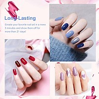 Jewhiteny 45Pcs Gel Nail Polish Kit 42 Colors 5Ml Gel Polish Nude Gray Pink Blue Soak Off Glitter Nail Art Starter Kit Beauty G