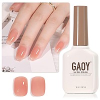 Gaoy Jelly Neutral Gel Nail Polish 16Ml Pink Nude Peach Translucent Color 1300 Uv Light Cure Gel Polish For Nail Art Diy Manicu