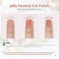 Gaoy Jelly Neutral Gel Nail Polish 16Ml Pink Nude Peach Translucent Color 1300 Uv Light Cure Gel Polish For Nail Art Diy Manicu