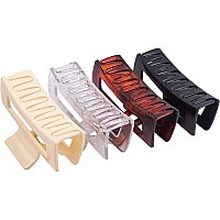 4Pcs Rectangle Nonslip Hair Clips For Women Girls 35 Hair Claw Clips For Thin And Thick Hair Square Jaw Hair Clamps With