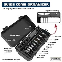 Wahl Genuine Securesnap Guide Comb Set With Colored Metal Clips And Guard Organization Caddy 12 Full Size Attachment Guards Fr