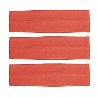 Mapofbeauty 3 Pack Yoga Headbands Stretchy Cotton Head Band Hairwarp Sports Running Exercise Gym Orange