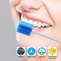 Bvn Oral Care Swabs 100 Pcs Disposable Mouth Cleaning Spong Swabs Blue100Pcs