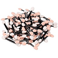 Akstore Disposable Dual Sides Eye Shadow Sponge Applicator Eyeshadow Brushes Makeup Brush (30PCS-Black)