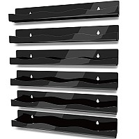 Ymvv 15 Nail Polish Rack Wall Mounted Shelf6 Pack Black Acrylic Organizer Supplies For Nail Techsgreat Display For Salons Ret