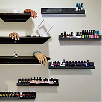 Ymvv 15 Nail Polish Rack Wall Mounted Shelf6 Pack Black Acrylic Organizer Supplies For Nail Techsgreat Display For Salons Ret