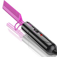 DAN Technology Mini hot Comb,Dual Voltage Pressing Comb,450? Heat Comb Hair Straightener,Fast Heating Plug in hot Comb,Ceramic hot Comb Electric for Wigs,Electric straightening Comb for Black Hair