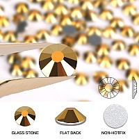 Novani Rhinestones Flatback Rhinestones Glass Gems Stones Jewels Round Gemstones Nonhotfix Crystal For Crafts Ss30 288 Pieces G