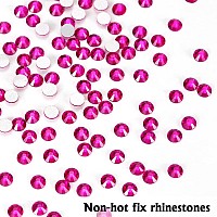 Novani Rhinestones Flatback Rhinestones Glass Nail Gems Stones Jewels Round Gemstones Nonhotfix Crystal Ss10 1440 Pieces Peach