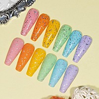 Mizhse Glitter Top Coat Gel Nail Polish Sparkly Shiny Silver No Wipe Top Coat Glitter Gel Polish Soak Off U V Led Nail Polish F