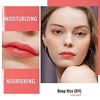 Oulac Coral Peach Red Lipstick For Women Moisturizing Lip Stick Red Glossy Tinted Lip Balm Sheer Shine Juicy Finish Lightwe