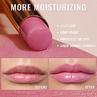 Oulac Warm Pink Shine Lipstick Moisturizing Lip Stick Glossy Tinted Lip Balm Sheer Shine Juicy Finish Lightweight And Hydrat