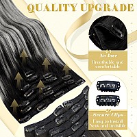 Ve Sunny Clip In Human Hair Extensions Black Hair Extensions Clip Ins Natural Black Ombre Silver Blonde Remy Real Human Hair Cli