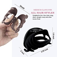 Large Hair Claw Clips for Thick Hair, 3.25 Inch Hair Clips for Women Girls Kids, Strong Matte Flower Clips Jaw Clip for Fine Hair/Thick Hair, Non Slip Hair Clamps with Gift Box (6 Packs) (Multi-color)