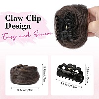 Reecho 2 Pcs Mini Claw Clip In Messy Cat Ears Hair Bun Extensions Hb001 Wig Accessory Updo Hairpieces For Women Girls Pack Of