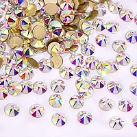 Rhinestones 16 Cut Non Hotfix Flatback Rhinestones for Crafts Glass Nail Rhinestones Nail Gems Crystals Rhinestones for Makeup Bags Shoes Decoration DIY(SS8,1440pcs,Crystal AB)