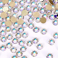 Novani Rhinestones Flatback Rhinestones Glass Gems Stones Jewels Round Gemstones Non-Hotfix Crystal for Crafts,SS30,288 Pieces,Moon Night