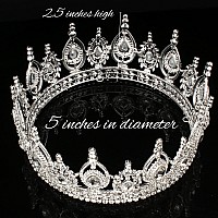 Cocide Queen Crown For Women Crystal Tiara For Girl Rhinestones Headband Princess Hair Accessories For Birthday Party Bridal Pro