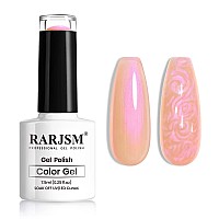 Rarjsm Pearl Gel Nail Polish Pink Purple Pearlescent Shell Glitter Orange Pink Shimmer Mermaid Iridescent Nail Gel Polish Soak O