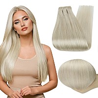 Full Shine Sew In Hair Extensions Real Human Hair Blonde Remy Hair Extensions Soft Straight Hair Extensions Bundles Human Hair I