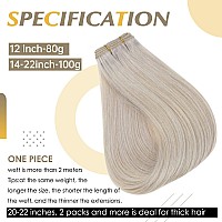 Full Shine Sew In Hair Extensions Real Human Hair Blonde Remy Hair Extensions Soft Straight Hair Extensions Bundles Human Hair I