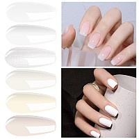 Vishine Milky White Gel Nail Polish Set Of 6 French White Cold White Colors Collection Uv Led Nail Gel Kit For Home Diy Nail Sal