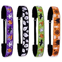 Frog Sac Halloween Headbands For Girls Glow In The Dark Adjustable No Slip Hair Bands For Kids Thin Stretch Elastic Headband G