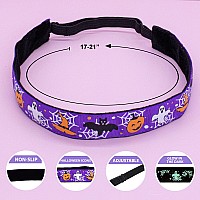 Frog Sac Halloween Headbands For Girls Glow In The Dark Adjustable No Slip Hair Bands For Kids Thin Stretch Elastic Headband G