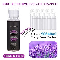 Eyelash Cleanser Concentrate 100Ml Lash Extensions Shampoo Natural Foaming Cleanser Diy Nonlrritating Wash For Salon Home Care