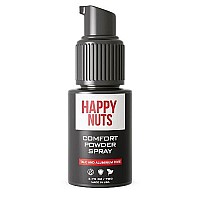 Happy Nuts Mens comfort Powder Spray: Anti chafing & Deodorant, Aluminum-Free, Sweat and Odor control for Jock Itch, groin and Mens Private Parts